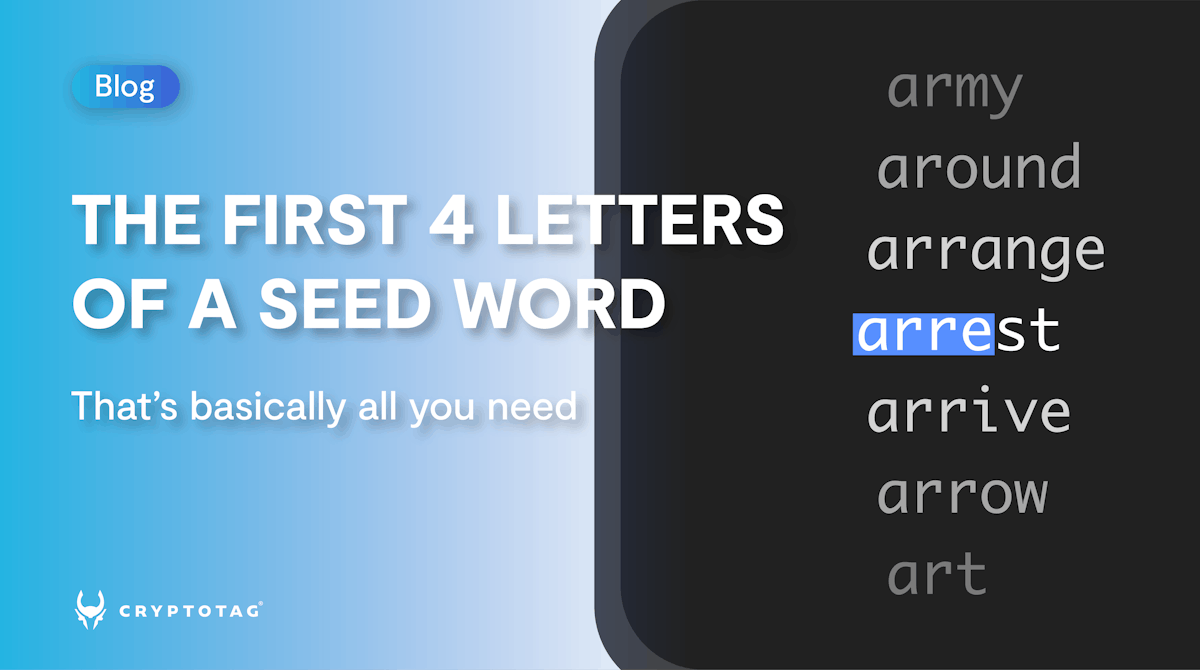 Why you only need the first 4 letters of a seed phrase word